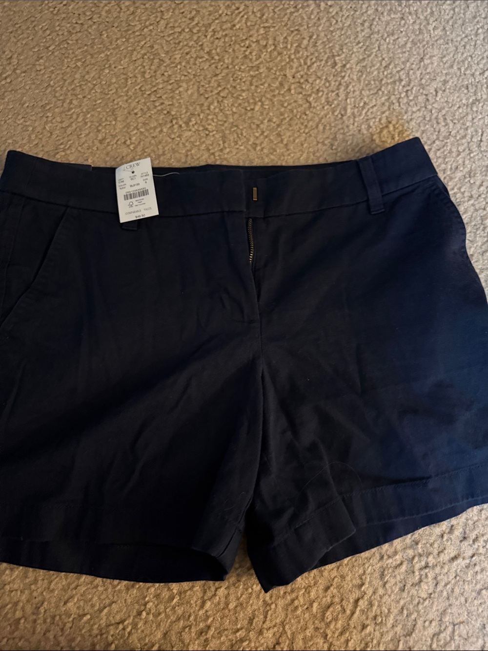 J. Crew Navy Tailored Chino Shorts
